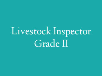 Livestock Inspector Grade II