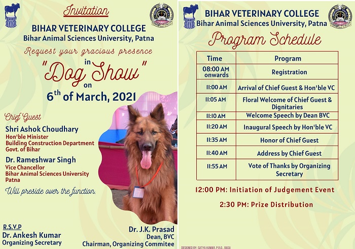Organization of Cat Show and Dog Show by Bihar Animal Sciences University,  Patna – epashupalan
